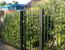 vertical bar fencing gate