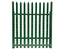 Palisade fencing in green