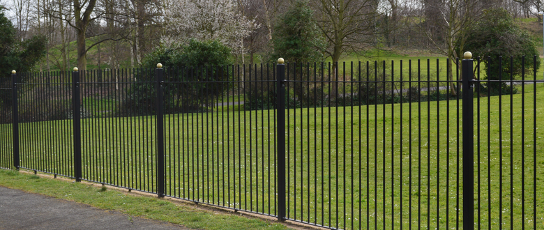 decorative vertical bar fencing