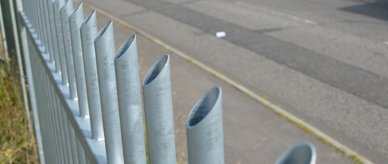 Guardsman vertical bar galvanised fencing