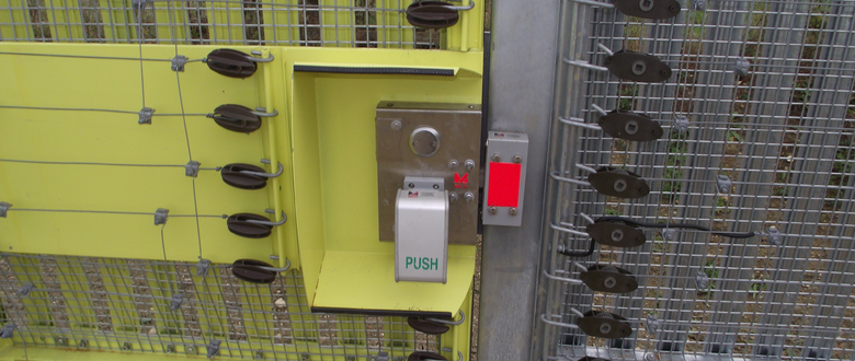 swing gate lock with electric security fencing